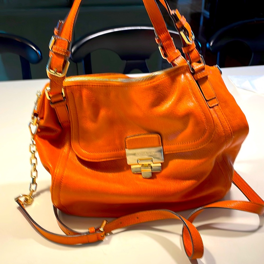 Orange Michael Kors purse